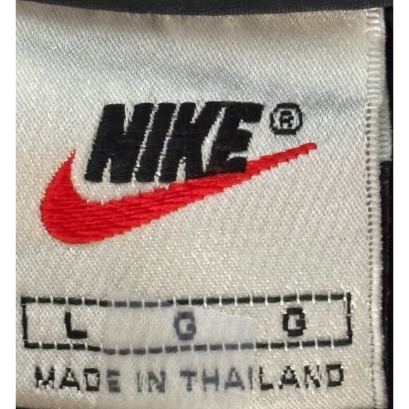 Nike Windbreaker Adult L V Neck Jacket Red Swoosh Vtg 90s Swishy White Tag - Picture 6 of 6